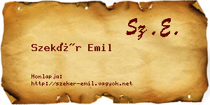 Szekér Emil névjegykártya