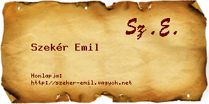 Szekér Emil névjegykártya