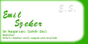 emil szeker business card