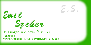 emil szeker business card